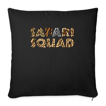 Safari Squad African Family Urlaub Sommerreise - Sofakissenbezug 45 x 45 cm - Schwarz - Vorne
