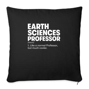 Professeur de sciences de la Terre - Housse de coussin décorative 45 x 45 cm - noir - Devant