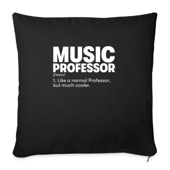 Professeur de musique - Housse de coussin décorative 45 x 45 cm - noir - Devant