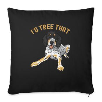 Bluetick Coonhound Gift Funny Saying - Sofa pillowcase 17,3'' x 17,3'' (45 x 45 cm) - black - Front