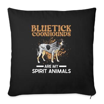 Bluetick Coonhound Gift Funny Saying - Sofa pillowcase 17,3'' x 17,3'' (45 x 45 cm) - black - Front