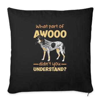 Bluetick Coonhound Gift Funny Saying - Sofa pillowcase 17,3'' x 17,3'' (45 x 45 cm) - black - Front