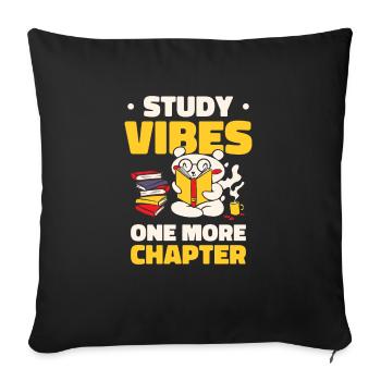 Studying Student Learning Bear Lover Bookworm Bear - Sofa pillowcase 17,3'' x 17,3'' (45 x 45 cm) - black - Front
