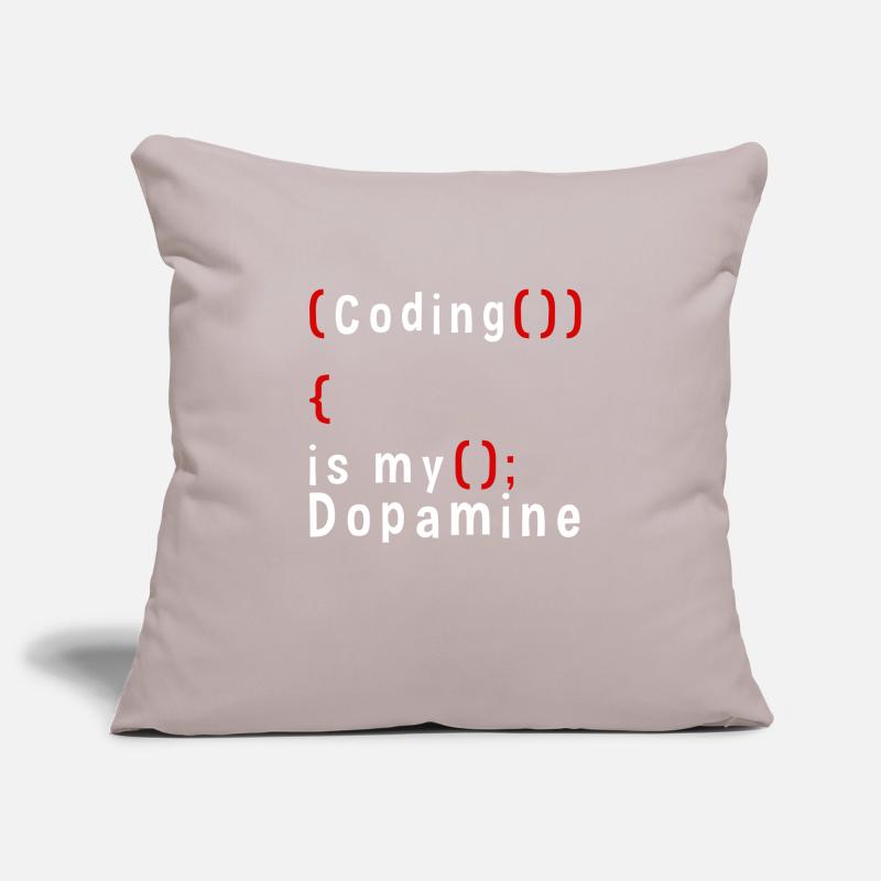 Funny Coding Is My Dopamine Coder Sofa pillowcase 17,3'' x 17,3'' (45 x 45 cm)