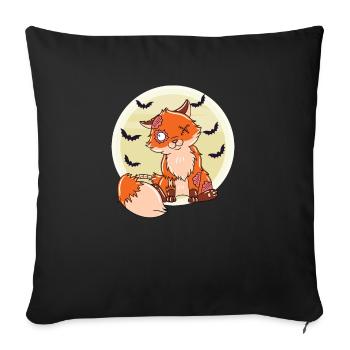 Halloween Zombie Animals Halloween Fox - Sofa pillowcase 17,3'' x 17,3'' (45 x 45 cm) - black - Front