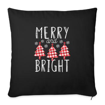 Amazing Xmas PJs Funny Christmas Pajamas Merry and - Sofa pillowcase 17,3'' x 17,3'' (45 x 45 cm) - black - Front