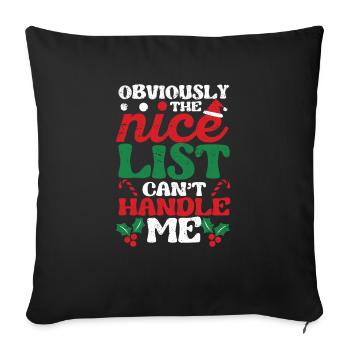Xmas Santa Weihnachten Offensichtlich kann die - Sofakissenbezug 45 x 45 cm - Schwarz - Vorne