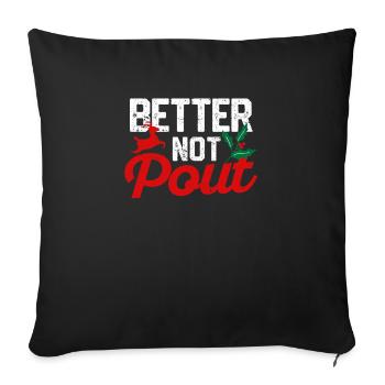 Mieux vaut ne pas bouder Drôle de Noël - Housse de coussin décorative 45 x 45 cm - noir - Devant
