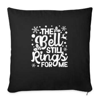 PJs de Noël Drôle pyjama de Noël La cloche Encore - Housse de coussin décorative 45 x 45 cm - noir - Devant