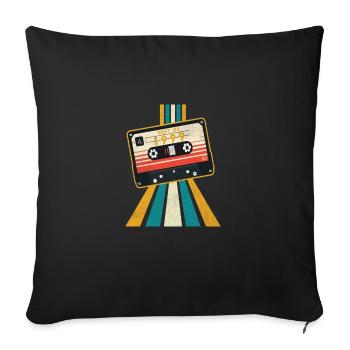 Funky Souls Retro Vintage Best Of 1999 Tape - Sofakissenbezug 45 x 45 cm - Schwarz - Vorne