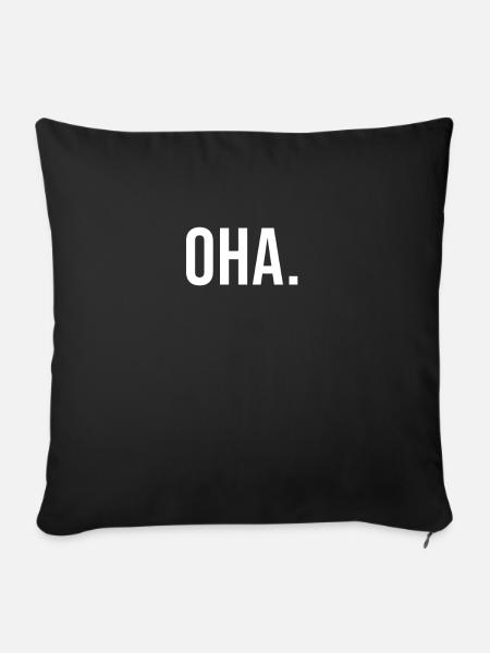 Oha - Sofakissenbezug 45 x 45 cm - Schwarz
