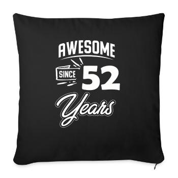 52 Birthday Party Old Year of Construction - Sofa pillowcase 17,3'' x 17,3'' (45 x 45 cm) - black - Front