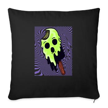 Halloween Cadeau Sorcière Crème Glacée Killer Horreur - Housse de coussin décorative 45 x 45 cm - noir - Devant
