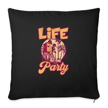 Vie de la garde de la piscine de natation de la fête - Housse de coussin décorative 45 x 45 cm - noir - Devant