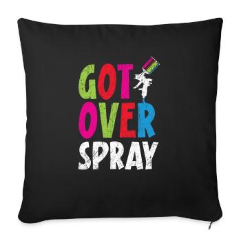Got Over Spray Car Detailing Auto Body Painter - Sofa pillowcase 17,3'' x 17,3'' (45 x 45 cm) - black - Front