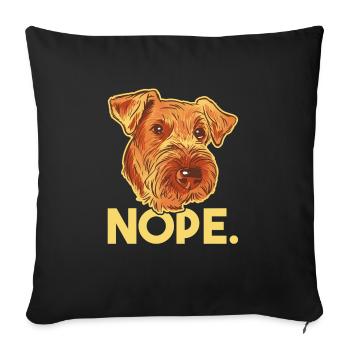 Airedale Terrier Chien - Housse de coussin décorative 45 x 45 cm - noir - Devant