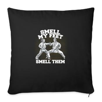 Smell My Feed Smell Them Martial Arts Funny - Sofa pillowcase 17,3'' x 17,3'' (45 x 45 cm) - black - Front