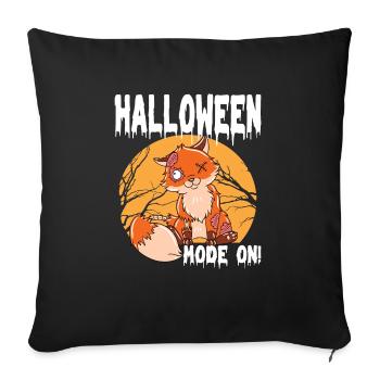 Halloween Zombie Animals Halloween Fox - Sofa pillowcase 17,3'' x 17,3'' (45 x 45 cm) - black - Front