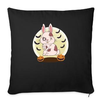Halloween Zombie Animals Halloween Rabbit - Sofa pillowcase 17,3'' x 17,3'' (45 x 45 cm) - black - Front