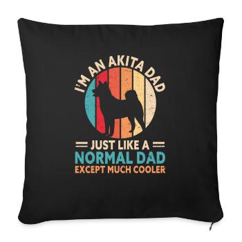 Akita Inu américain - Housse de coussin décorative 45 x 45 cm - noir - Devant