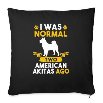 Akita Inu américain - Housse de coussin décorative 45 x 45 cm - noir - Devant