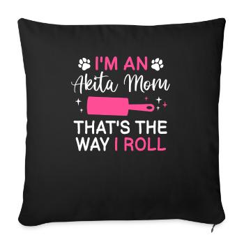 Akita Inu américain - Housse de coussin décorative 45 x 45 cm - noir - Devant
