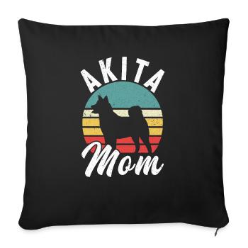 Akita Inu américain - Housse de coussin décorative 45 x 45 cm - noir - Devant
