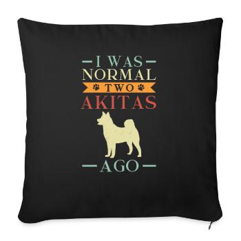 Akita Inu américain - Housse de coussin décorative 45 x 45 cm - noir - Devant