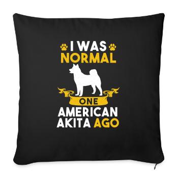 Akita Inu américain - Housse de coussin décorative 45 x 45 cm - noir - Devant