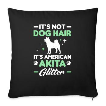 Akita Inu américain - Housse de coussin décorative 45 x 45 cm - noir - Devant