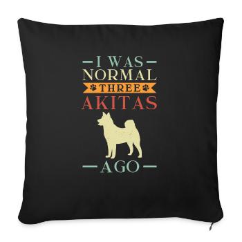 Akita Inu américain - Housse de coussin décorative 45 x 45 cm - noir - Devant