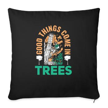 Baumkletterer Arborist Holzfäller Baumpfleger - Sofakissenbezug 45 x 45 cm - Schwarz - Vorne