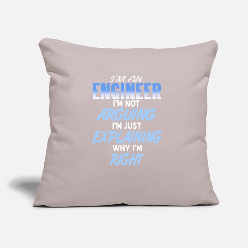 I'm An Engineer I'm Not Arguing Just Explaining Sofa pillowcase 17,3'' x 17,3'' (45 x 45 cm)