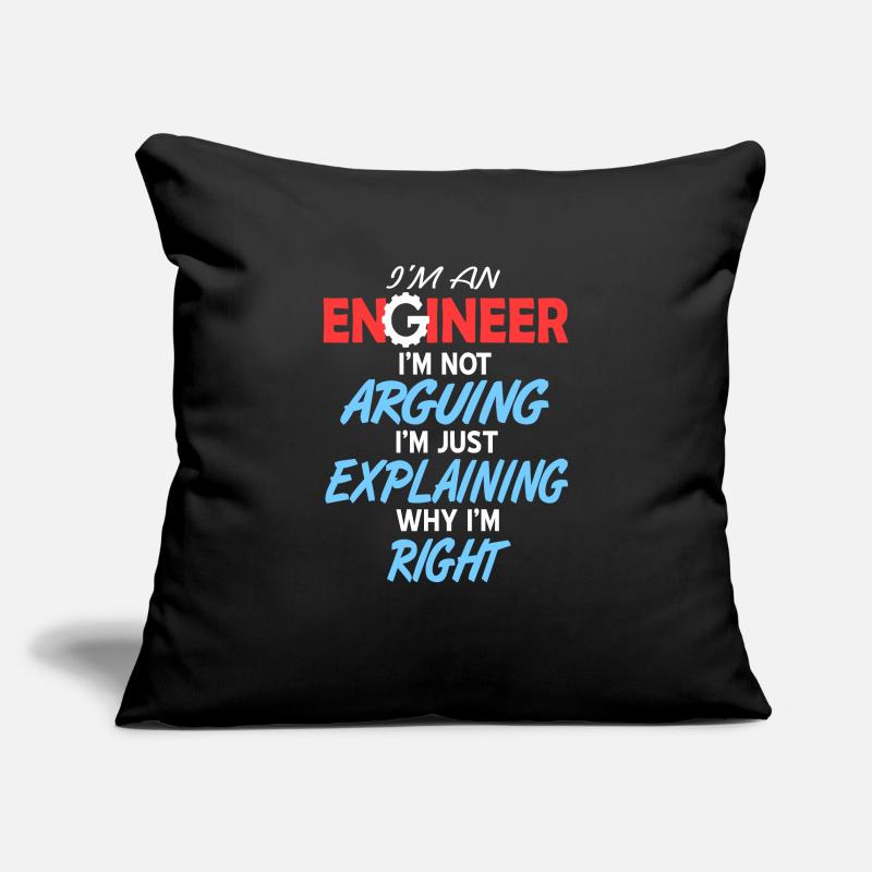 I'm Not Arguing Just Explaining Funny Engineer Sofa pillowcase 17,3'' x 17,3'' (45 x 45 cm)