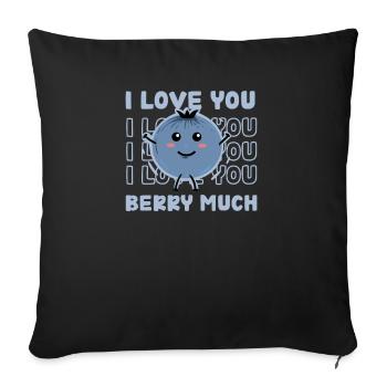 Myrtille Myrtille Arbuste Forêt Forêt Fruit - Housse de coussin décorative 45 x 45 cm - noir - Devant