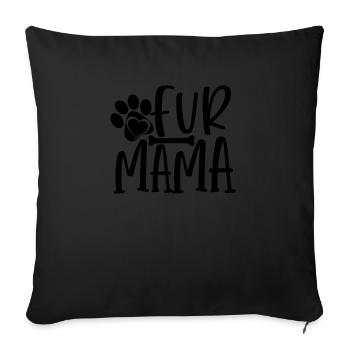 Fell-Mama - Sofakissenbezug 45 x 45 cm - Schwarz - Vorne