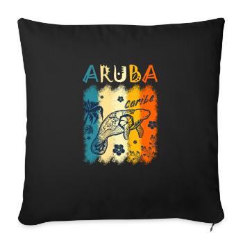 Aruba Caribe - Sofakissenbezug 45 x 45 cm - Schwarz - Vorne