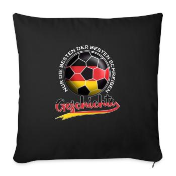 Deutscher Fußball Nur die Besten der Besten - Sofakissenbezug 45 x 45 cm - Schwarz - Vorne