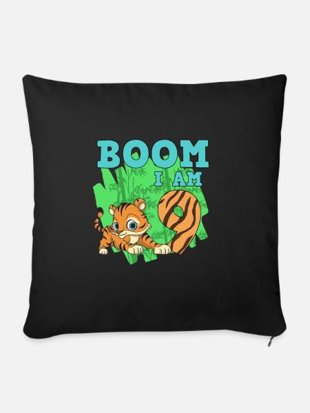 Boom Im 9 - Sofakissenbezug 45 x 45 cm - Schwarz