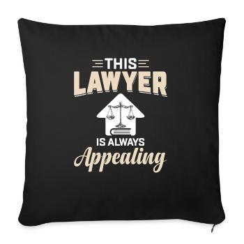 Jura Student Law Student - Sofa pillowcase 17,3'' x 17,3'' (45 x 45 cm) - black - Front
