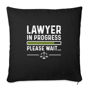 Lawyer In Progress Law Student - Sofa pillowcase 17,3'' x 17,3'' (45 x 45 cm) - black - Front