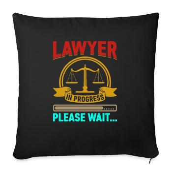 Anwalt Lawyer Student - Sofa pillowcase 17,3'' x 17,3'' (45 x 45 cm) - black - Front