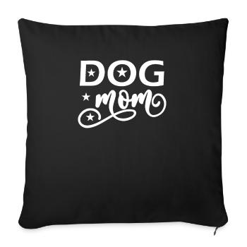 Maman chien - Housse de coussin décorative 45 x 45 cm - noir - Devant