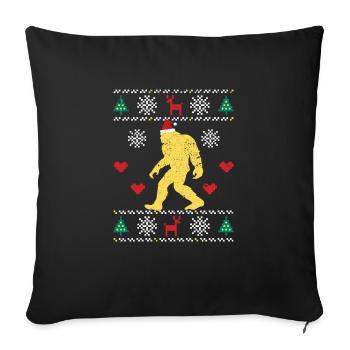 Santasquatch Bigfoot Weihnachtsmann Sasquatch - Sofakissenbezug 45 x 45 cm - Schwarz - Vorne