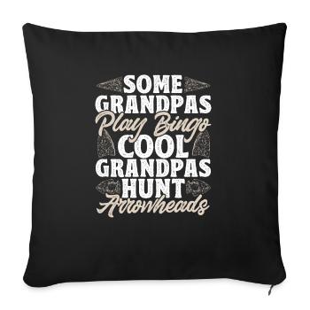 Arrowhead Hunting Arrowhead Collector - Sofa pillowcase 17,3'' x 17,3'' (45 x 45 cm) - black - Front