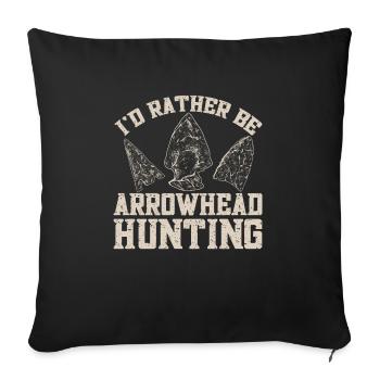 Arrowhead Hunting Arrowhead Collector - Sofa pillowcase 17,3'' x 17,3'' (45 x 45 cm) - black - Front