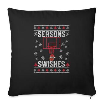 Basketball Player Fan Ugly Christmas PJ - Sofa pillowcase 17,3'' x 17,3'' (45 x 45 cm) - black - Front
