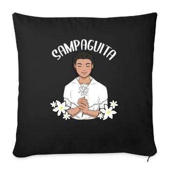 Philippines Filipina Proud Flag Pinay I Gift - Sofa pillowcase 17,3'' x 17,3'' (45 x 45 cm) - black - Front