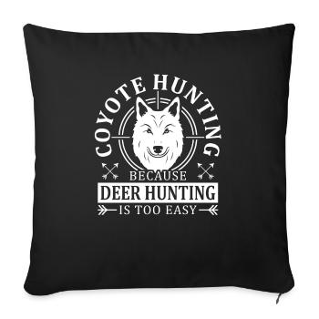 Chasseurs de coyotes - Housse de coussin décorative 45 x 45 cm - noir - Devant