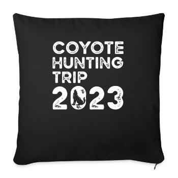 Chasseurs de coyotes - Housse de coussin décorative 45 x 45 cm - noir - Devant
